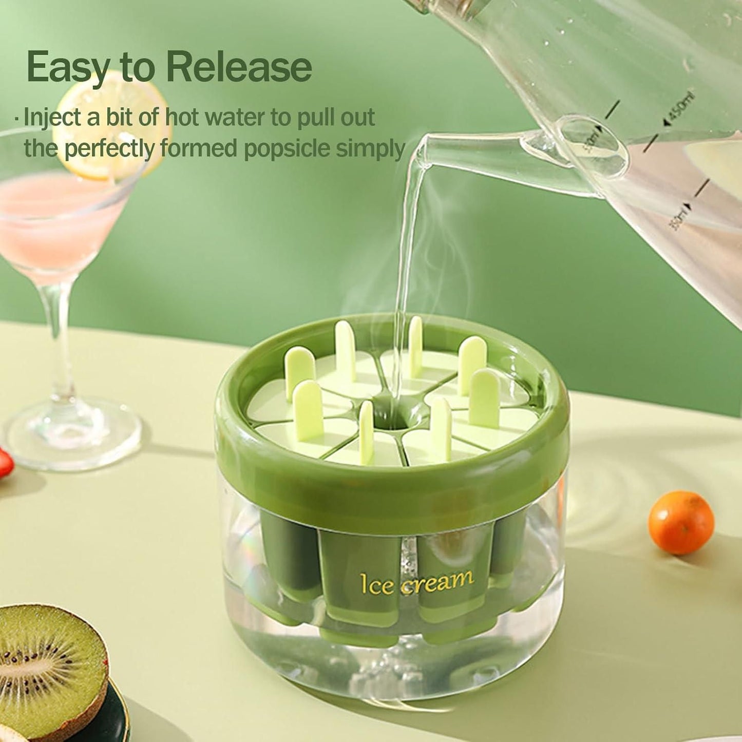 "Reusable 8-Piece Ice Pop Maker Set – Fun & Easy DIY Treats"