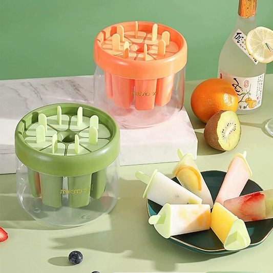 "Reusable 8-Piece Ice Pop Maker Set – Fun & Easy DIY Treats"